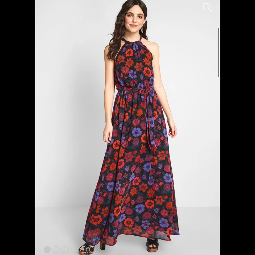 Modcloth Floral Maxi Dress NWOT
